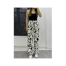 Çınar Boutique Krep Kumaş Pantolon Beyaz Beyaz