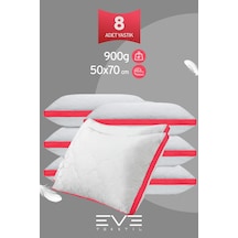 8 Adet Klimax Pembe Serisi Kılıflı Fermuarlı Klimali Antialerjik Silikon Nano Elyaf Yastık 50x70cm Beyaz