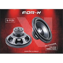 For-x X-112s 1000w 30cm Subwoofer Oto Hoperlör