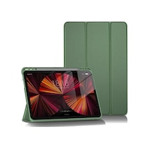 Mey İthalat Apple Uyumlu  iPad Pro 11 2024 Kılıf Tablet Smart Kılıf - Koyu Yeşil Tablet Kılıfı