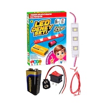 Led Deney Seti 1 Paket Basit Elektrik Devresi 9 Volt Pil Beyaz Led Işık Anahtar 9 Volt Pil Yatağı