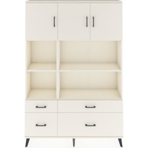 Arges Dolap 8 Raflı 4 Çekmeceli 3 Kapaklı 132x30x195 Aytaşı-aytaşı/aytaşı Aytası/aytası