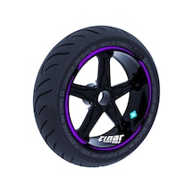 Patlıcan Moru 4 Parçalı Keskin Jant Şeridi Sticker Çınar Extreme