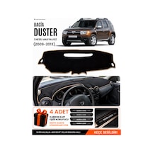 Dacia Duster 1.nesil Makyajsız 2009-2013 Uyumlu Torpido Örtüsü, Torpido Kılıfı - Siyah-bej - Da003