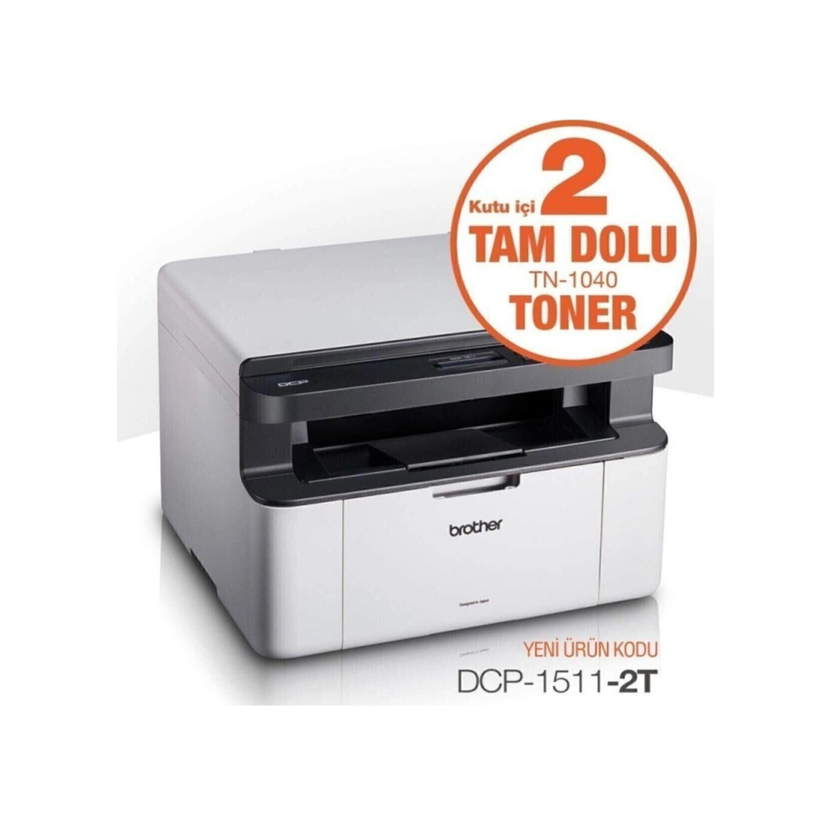 Dcp-1511-2t Lazer Yazıcı Tarayıcı Fotokopi Usb A4 X2 Kutu Içi Toner-117347