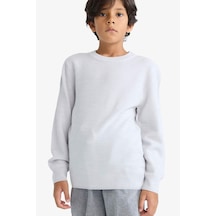Defacto Regular Fit Basic Kazak Erkek Çocuk F4731a825augr184 Gri-gr184
