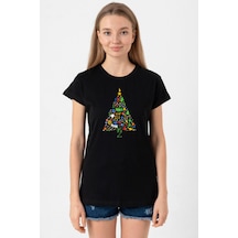 Broadway Christmas Siyah Kadın Tshirt SIYAH