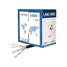 Powermaster Pm-8256 23 Awg 0.56 Mm Cca 305 Metre Dış Mekan Siyah Cat6 Kablo
