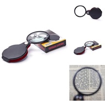 5x 60mm Cam Optik Lens Katlabilir Deri Kaplamalı Cep Büyüteç Xx1051 50758