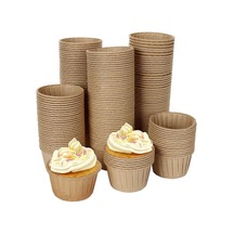 Orret Home Muffin Cupcake Kek Kalıbı Kapsülü Kraft Renk, 20 Adet Tek Kullanımlık Brownie, Muffin, Cupcake Piş