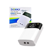 Sobo Sb-268 Şarjlı Dijital Çift Çıkışlı Akvaryum Hava Motoru 2w 2x3 Lt /dk