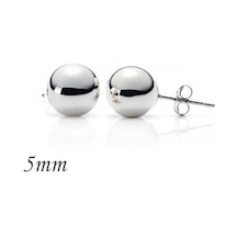 Artsmagazinmücevher Gümüş Top Küpe - 5 Mm