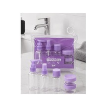 Generic Seyahat Tipi Kozmetik Dolum Şişesi Seti Şeffaf 5 Parça Tasarım