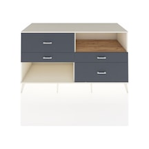 Kronos Konsol Tek Raflı 4 Çekmeceli 176x59x99 Aytaşı-çam/antrasi Aytaşı-çam/antrasit
