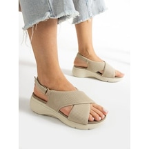 Papuçcity 02790 Orto Pedik Günlük Kadın Triko Sandalet 001