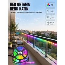 Lb 5 Metre Kumandalı Rgb Şerit Led Aydınlatma