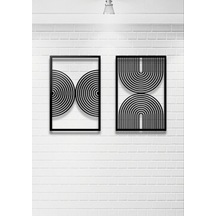 Bohem Stil Modern 2 Li Metal Duvar Dekoru Seti 60 X 75