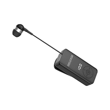 Bt-14 Çekmeli Bluetooth Kulaklık Led Ekranlı Titreşimli Yakanıza Takıp Çekmeli Olarak Kullanabilirsiniz Siyah Mikfonlu Eller Serbest Arama 18 Saat Müzik 160 Saat Bekleme V5,4