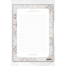 A5 Motifli Bloknot Çizgili Defter - 50 Yaprak - Memopad - Notepad - Not Defteri - Not Kağıdı Çok Renkli Çok Renkli