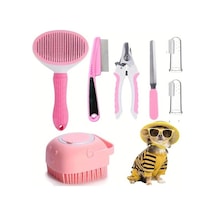 Venturemart 7'lı Evcil Hayvan Bakım Seti - Köpek Tüy Tarak, Pul Tarak, Şampuan Fırçası, Tırnak Makası, Diş Fırçası Set