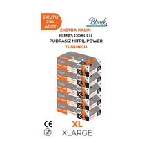 Nitril Turuncu Power Pudrasız Muayene Eldiveni Xl - 5 Paket 50 Li