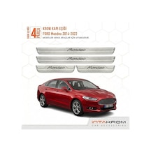 Ford Mondeo 2014-2022 Uyumlu Satine Krom Kapı Koruma Eşiği 4 Prç Mk5