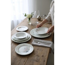 Akayev Porselen Fiorina 24 Parça Yemek Takımı Beyaz