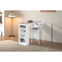 Vista Eylül Bar Raflı Mutfak Masa Takımı 50x120 001