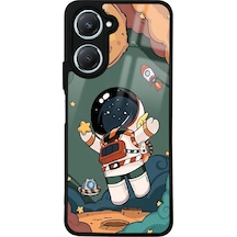 Vivo Y18 Anime Astronot Tasarımlı Glossy Telefon Kılıfı Çok Renkli