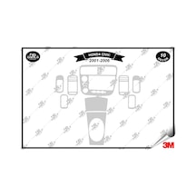 Honda Civic Es Manuel 2001- 2006 Torpido Konsol Trim Göğüs Maun Kaplama Set 10 Parça Gümüş