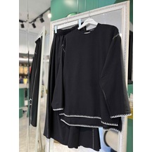 Mıcca Etekli Takım Kenar Nakış Detaylı 251883m - Siyah - 44 Siyah