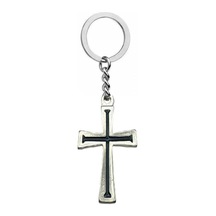 Zincir Figürlü Haç Anahtarlık Zamak Metal Unisex Gotik Ve Sembolik Aksesuar