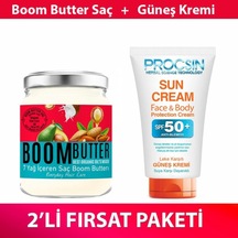 Boom Butter Saç Bakım Yağı Ve Güneş Kremi Paketi