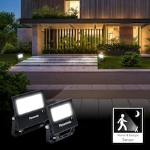 Led Floodlıght Sensor 50w 4270lm 4000k Kelvin-sarı Işık 4 Işık