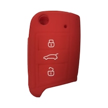 Volkswagen Kırmızı Uyumlu Çalıstırma Silikon Anahtar Kılıfı (388131916)