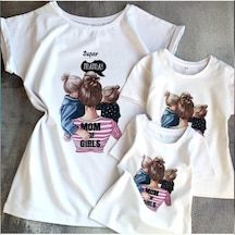 Modavals Anneler Günü Tasarımı Di̇ji̇tal Baskılı Anne Çocuk Tshirtleri̇ Çok Renkli