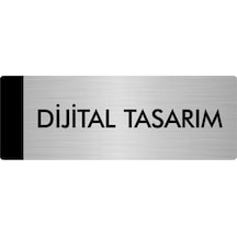Metal Yönlendirme Levhası, Departman Kapı Isimliği Dijital Tasarım 5x20 Cm Gümüş Renk