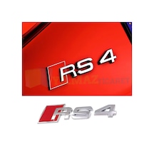 Audi Rs4 Bagaj Logo Yazı Arma Amblem Paslanmaz Çelik