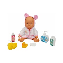 Bebelou Banyo Zamanı Aksesuarlı Bebek Oyun Seti 35cm Konuşan Bebek 23877 Pembe
