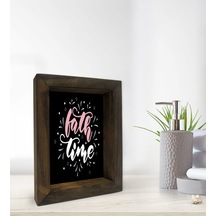 Bk Gift Banyo Dekoratif Doğal Masif Ahşap Çerçeve 15X20Cm-5