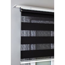 Pileli Siyah Zebra Stor Kaliteli Güneşlik Perdeler