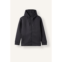 Defacto Pamuklu Regular Fit Kapüşonlu Fermuarlı Sweatshirt G9103ax26auar191 Antrasit-ar191