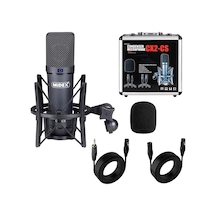 Midex Wizard Paket-2 Cx2 Stüdyo Mikrofon Mdx-04fxu Stüdyo Kayıt Mikseri Kulaklık Ekipman Seti
