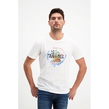 Rich Erkek Bisiklet Yaka Baskılı T-Shirt %100 Pamuk Tişört (481343962)