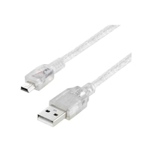 Apple Uyumlu iPod ŞARJ ALETİ KABLOSU USB 5 PİN GENİŞ 1.5 METRE ŞEFFAF POWERMASTER (SL-UK5)