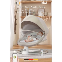 Kiwi Dolly 2in1 Otomatik Sallanan Kademe Ayarlı Beşik Ve Anakucağı - Kahverengi