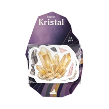 Mineral Ve Kristal Sticker Seti 34 Adet Laptop Ajanda Çıkartma