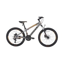 Bisan Cooper Erkek Dağ Bisikleti 35 Cm Hd 26 Jant 21 Vites Açık Metalik Gri Siyah Turuncu Çok Renkli