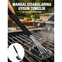 Uzun Saplı Izgara Temizleme Fırçası Çelik Telli Yeni Nesil