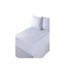 Mycey Fitted Kapitoneli 160x200 Cm Çift Kişilik Yatak Koruyucu Çarşaf Beyaz
